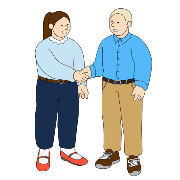 Successful job interview handshake